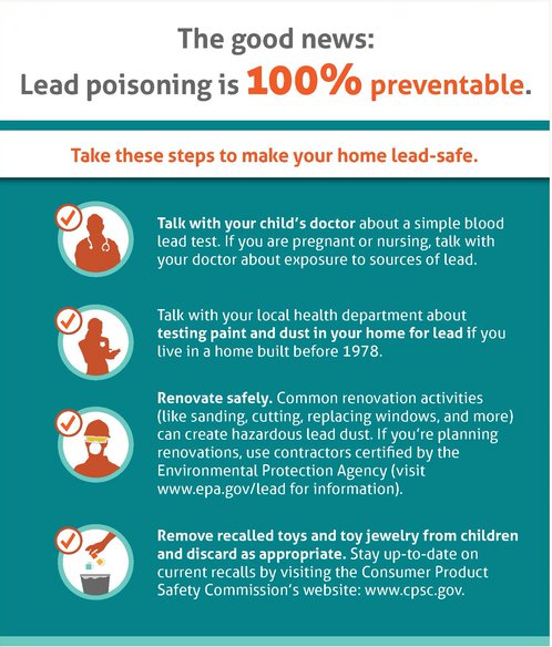 lead poisoning is 100% preventable flyer